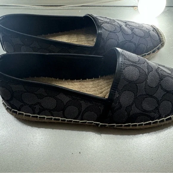 Coach black espadrilles, women size 8, only worn once - Picture 2 of 2